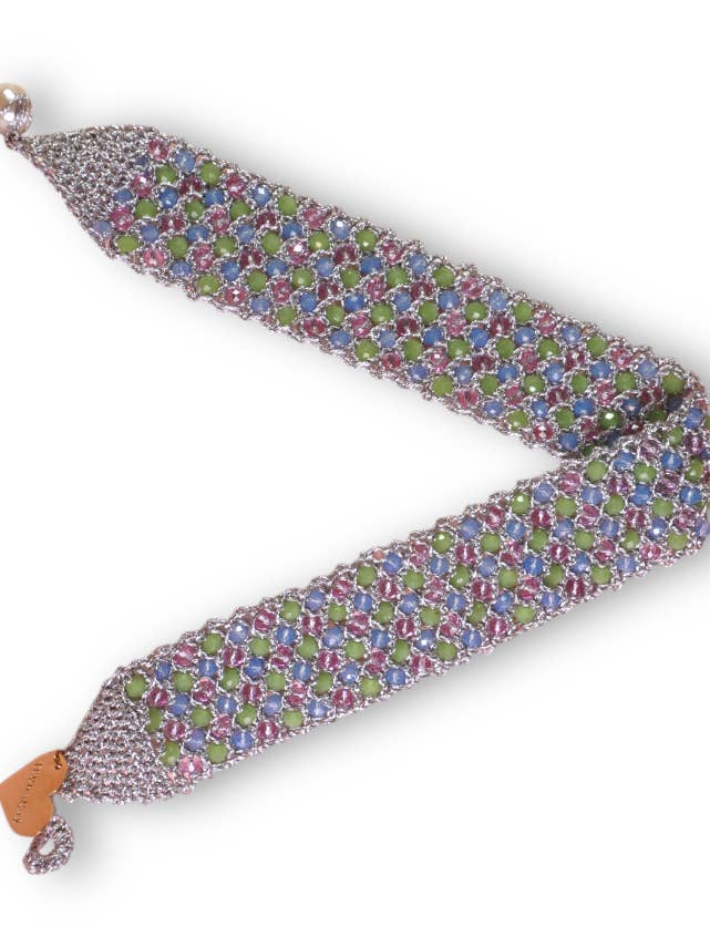 Ras-du-cou en crochet gris pour la vente par Truhanas