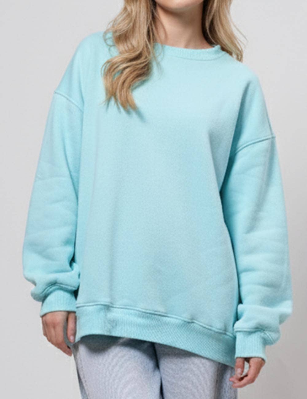 Sweetkama - Venta al por mayor Sudadera - Mujer - Top ajustado de manga larga y cuello redondo para mujer H662016