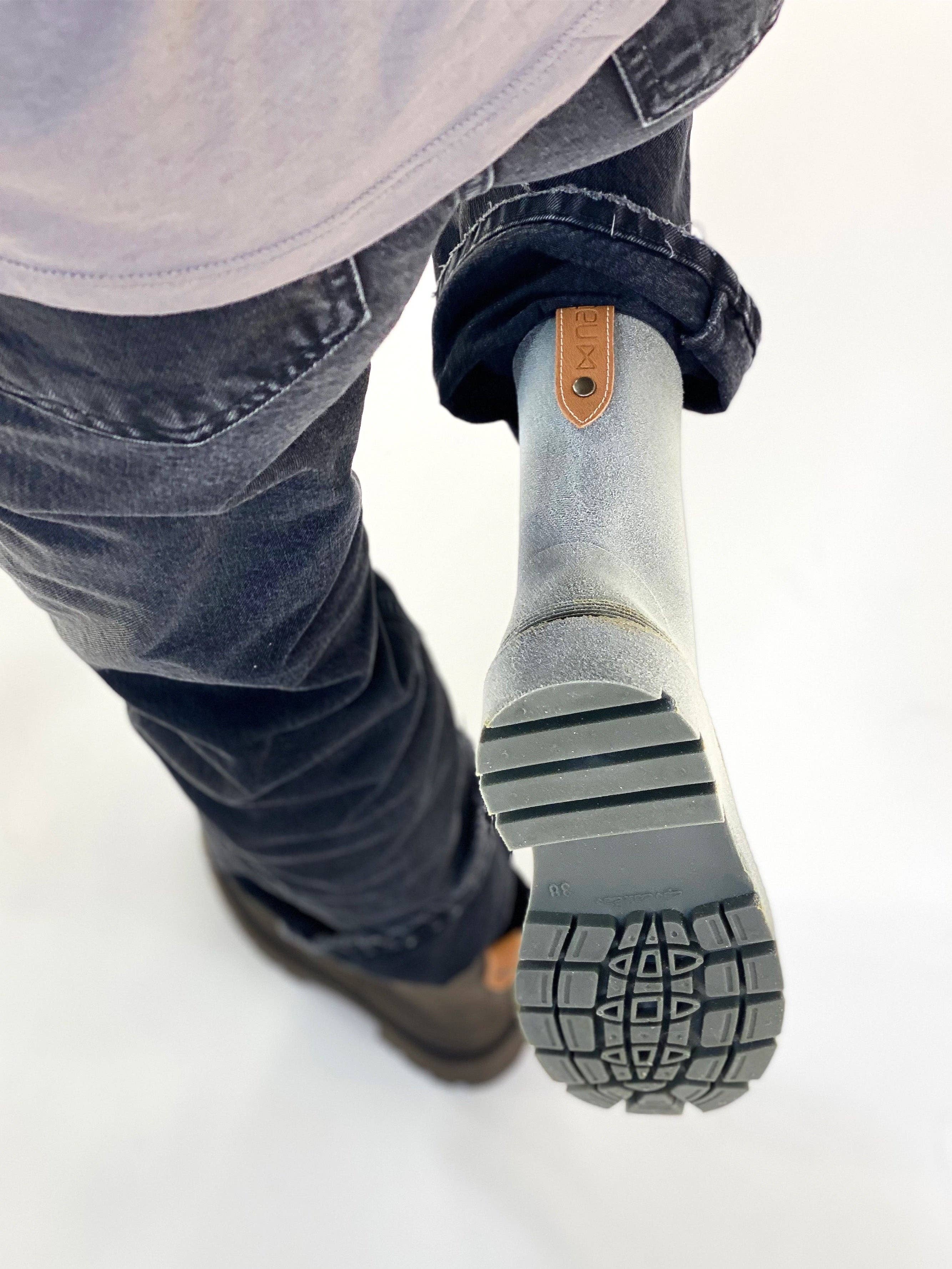 nat-2™ Bio Boot grey green vegan | 100% waterproof biodegradable rainboots for wholesale on Faire2