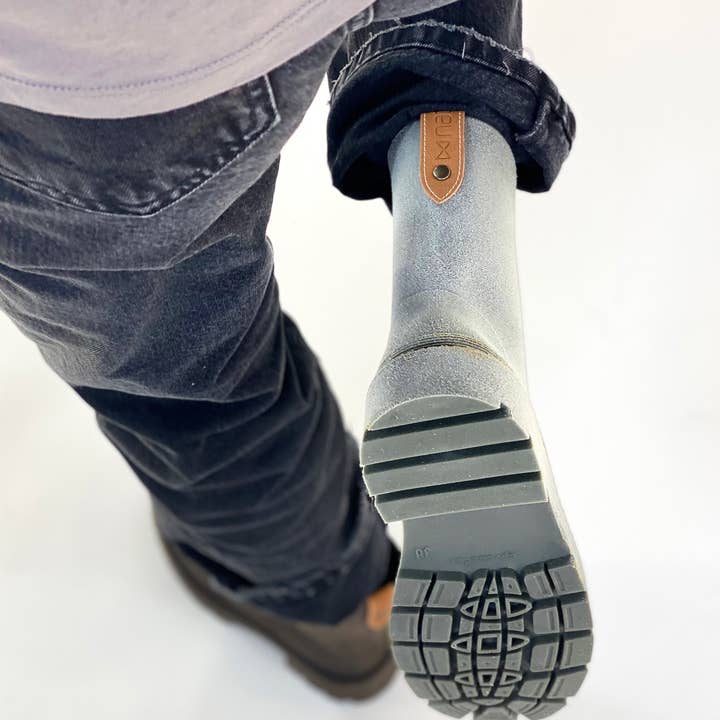 nat-2™ Bio Boot grey green vegan | 100% waterproof biodegradable rainboots for wholesale on Faire2