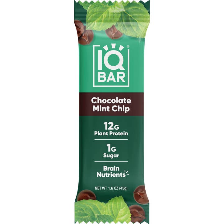 IQBAR - Wholesale Snack Bar - IQBAR Chocolate Mint Chip | Brain + Body Keto Protein Bars