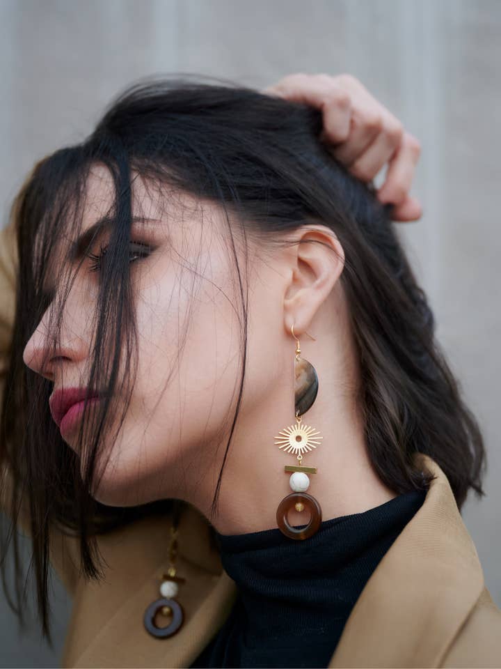 Brinco da fase da lua por atacado de XTRA by Stacey