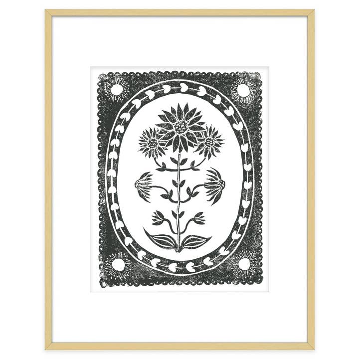 Solroskonsttryck i anpassad färg — botanisk dekoration för wholesale av The Prints Princess