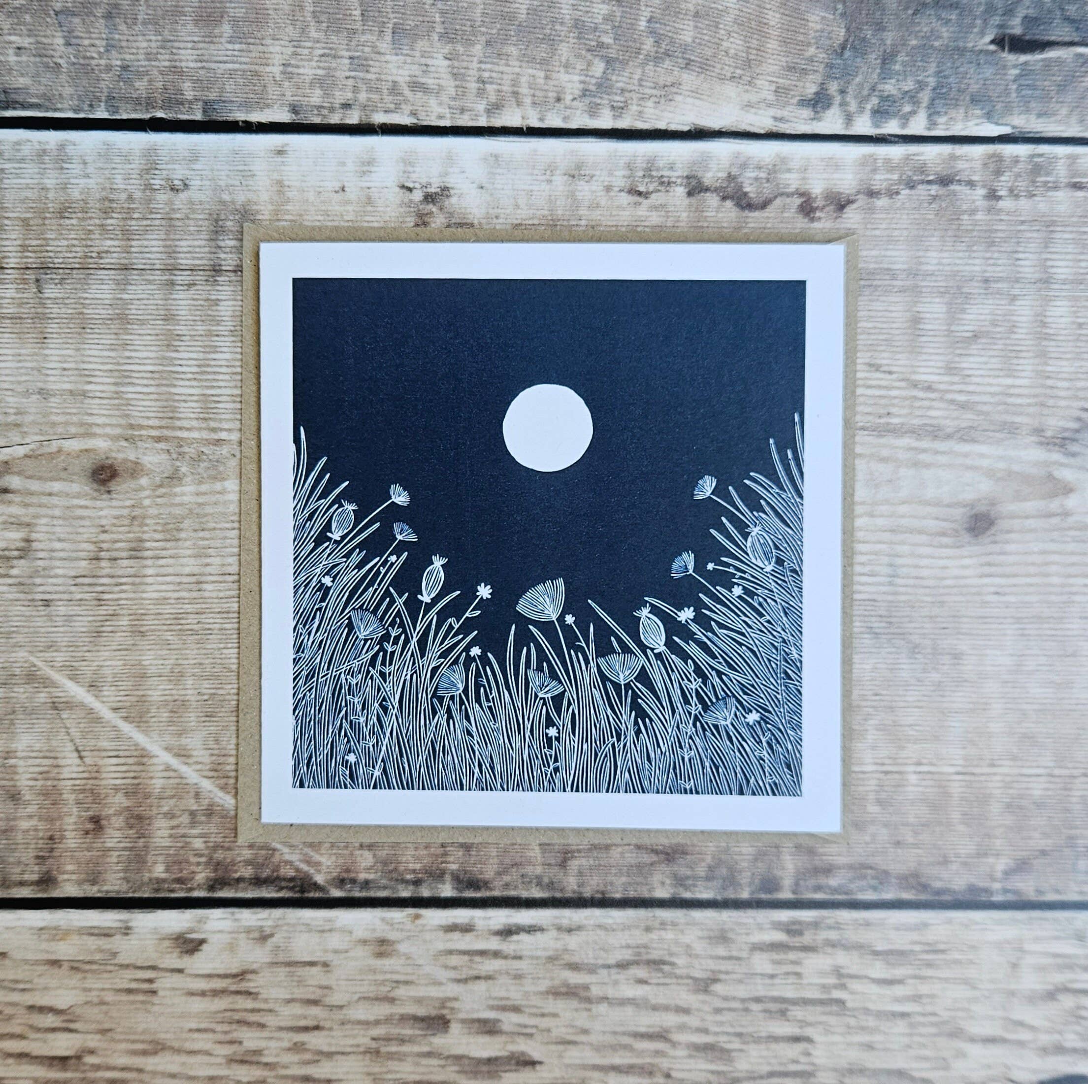 Flotsam Prints - Wholesale Everyday Greeting Card - Quiet Night - Single Square Greetings Card1