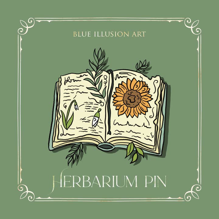 Herbarium | Emaille-Pin für den Großhandel von Blue Illusion Art