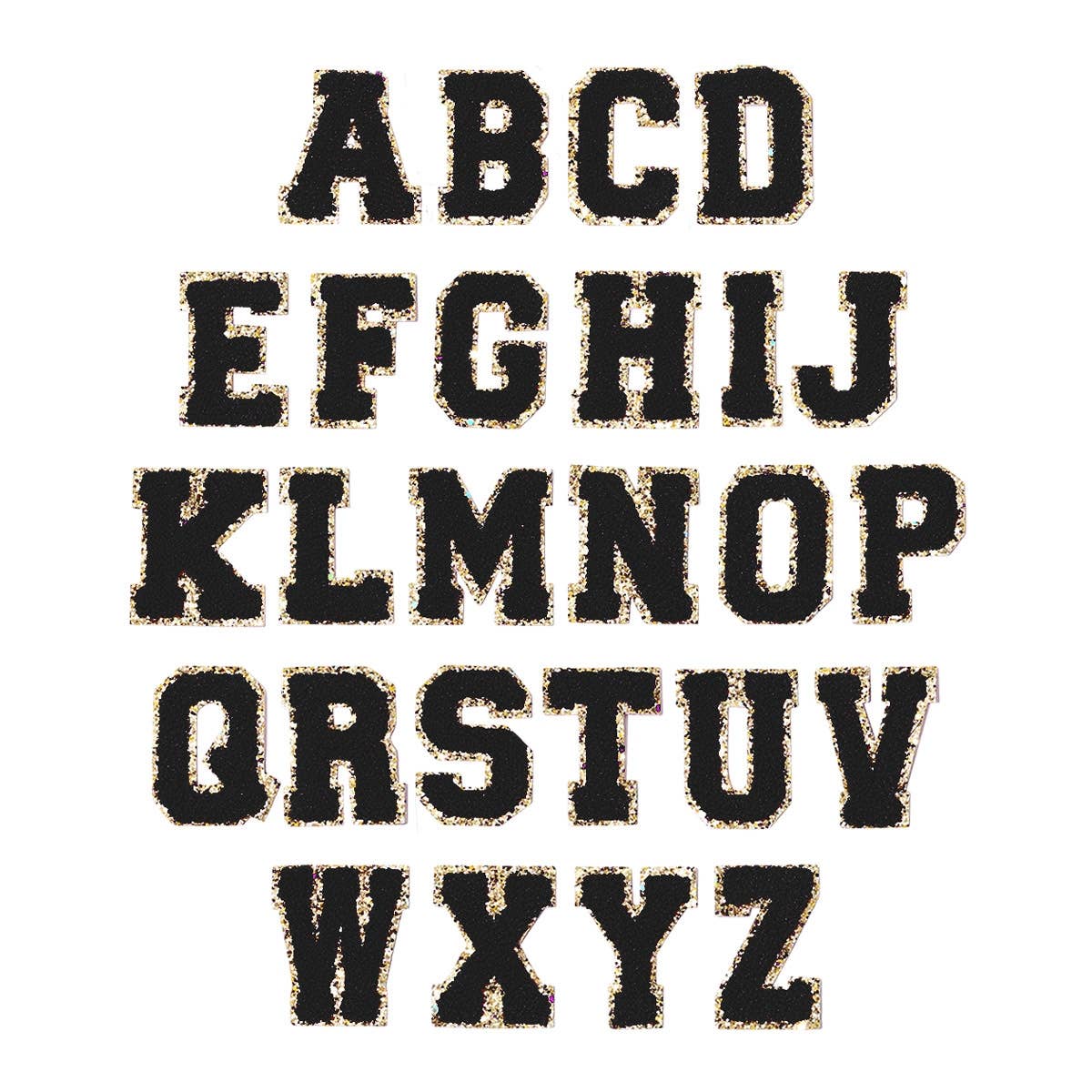 Viv&Lou - Wholesale Patch - Black Varsity Single Letter Patch3