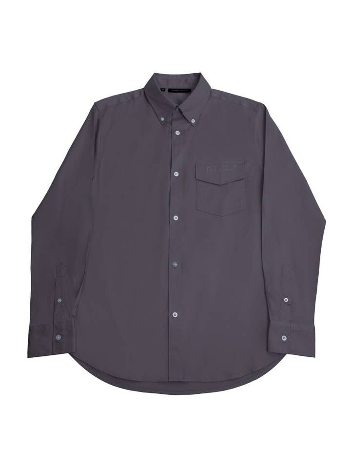 Formeel overhemd met lange mouwen voor heren met normale pasvorm - parelblauw voor wholesale door TOPLOOK LONDON