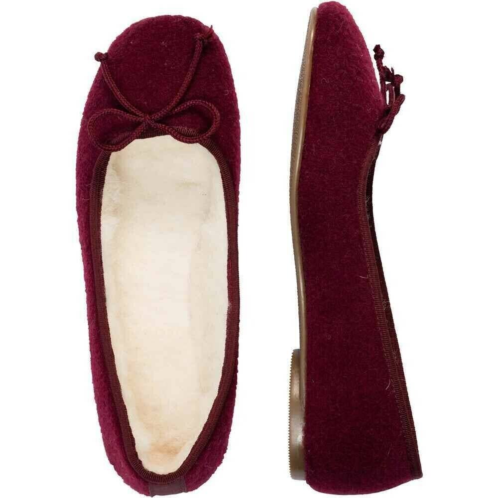 HAIKON HADA - Wholesale Slippers - Women's - Burgundy peaks ballet slippers for home
