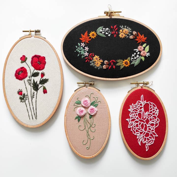 SChandworks - Wholesale Embroidery/Cross Stitch Supplies - Beechwood Embroidery Oval Hoop7