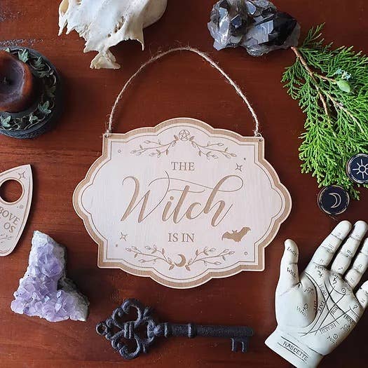 Yiska Designs - Wholesale Sign - The Witch Is In Sign Wood Sign0