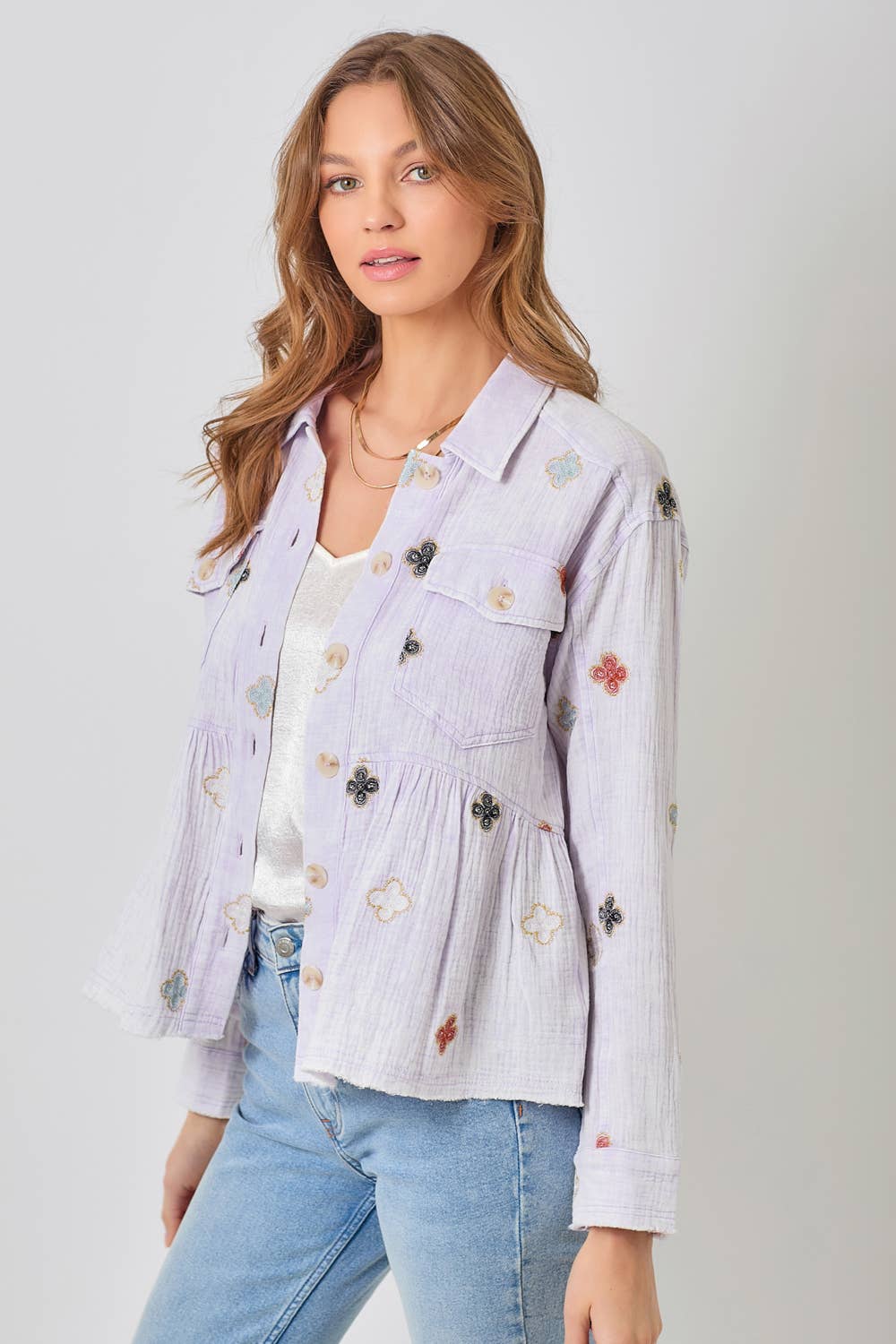 Mystree – Blusão - Mulher por atacado – 61004 Casaco Peplum Lavado26