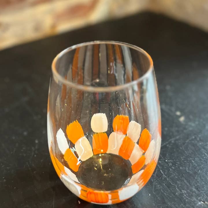 Hand Painted Glass, Co - Wholesale Wine Glass - Two-Tone Color Block Wine Glasses10