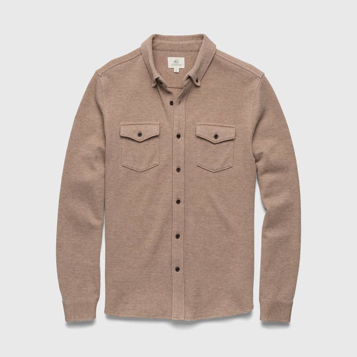 Rex Soft Knit Shirt - Camel Heather for wholesale by SURFSIDESUPPLY
