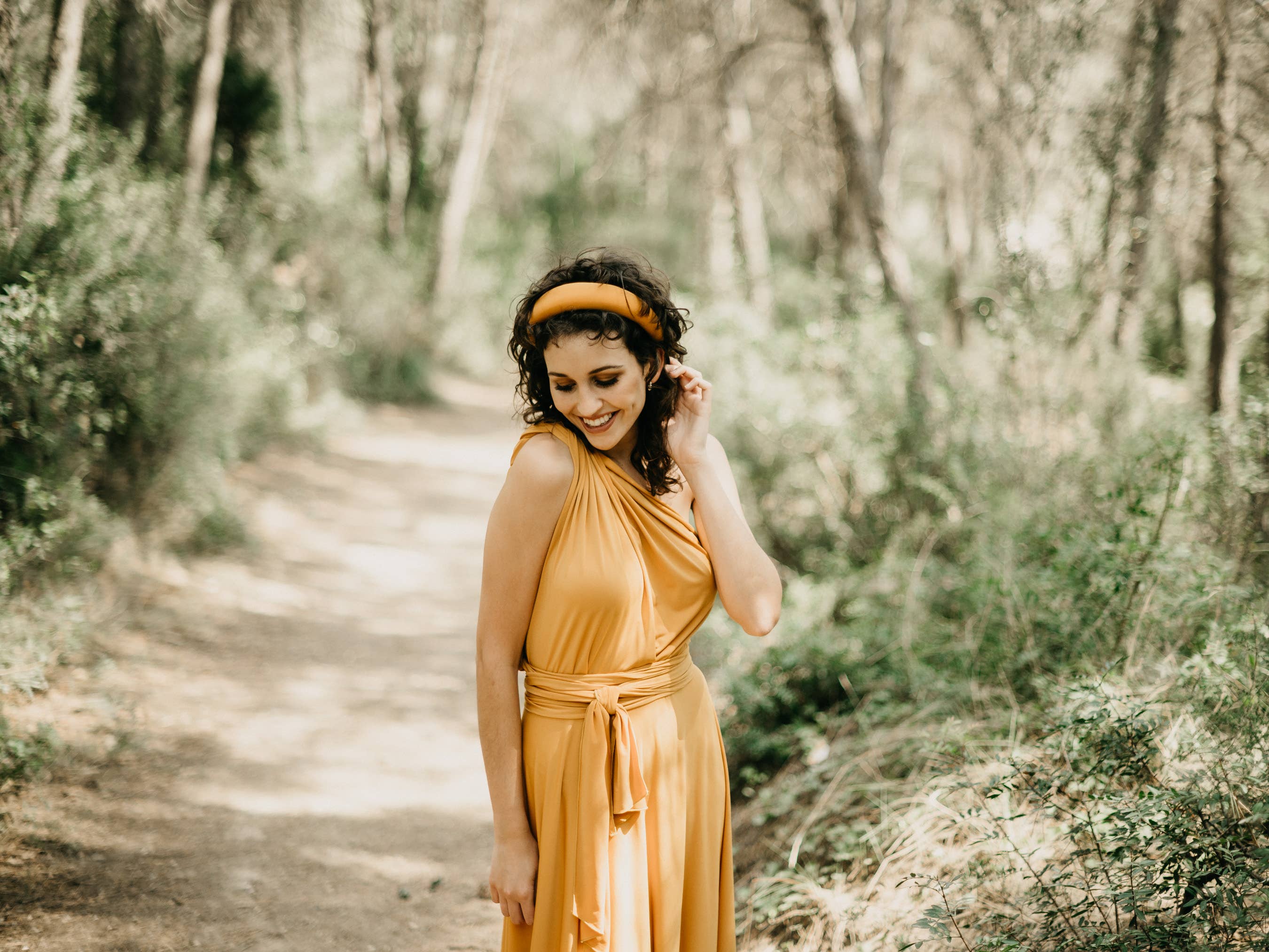 CEYLAN BCN – Engroshandel Kjole - Dame – Maxi-kjole i sennepsfarve3