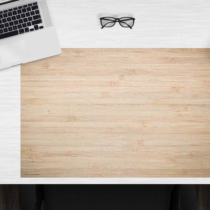 cover-your-desk – wholesale Desk pad – Premium Vinyl Desk Pad - Wood Effect Light Brown