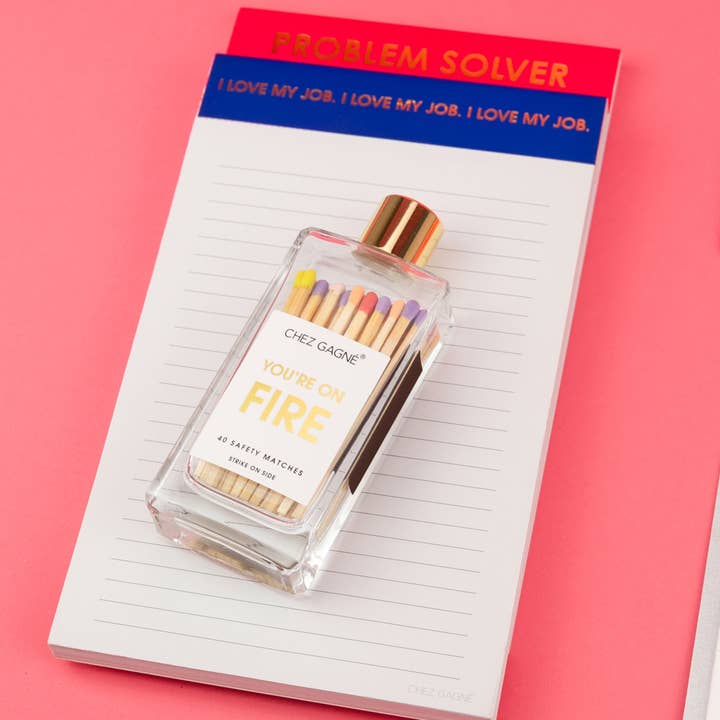 Chez Gagné - Wholesale Matches - You're on Fire - Glass Bottle Safety Matches - Rainbow/Multi1