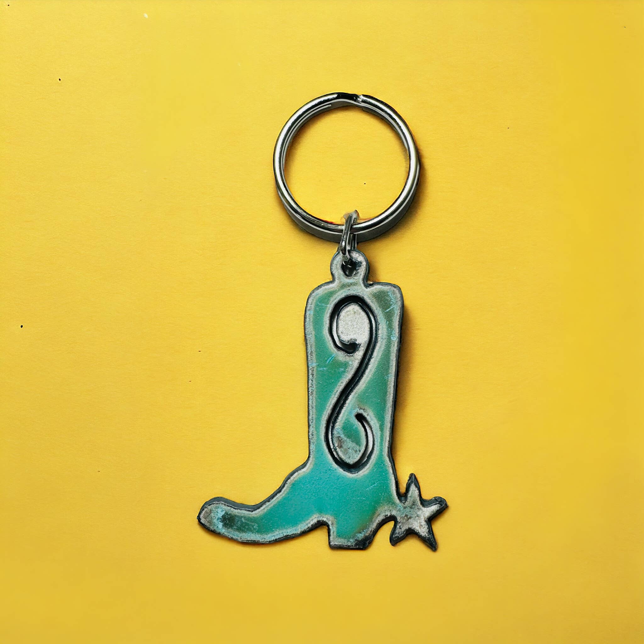 Iron Jewel - Wholesale Keychain - Unisex - Boot keychain Western keyring rodeo Texas Oklahoma Las Vegas