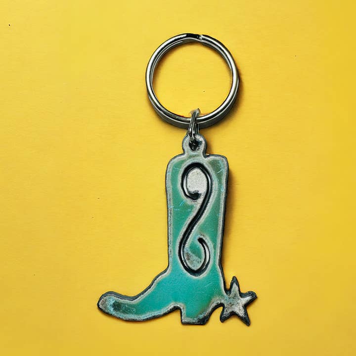 Iron Jewel - Wholesale Keychain - Unisex - Boot keychain Western keyring rodeo Texas Oklahoma Las Vegas0