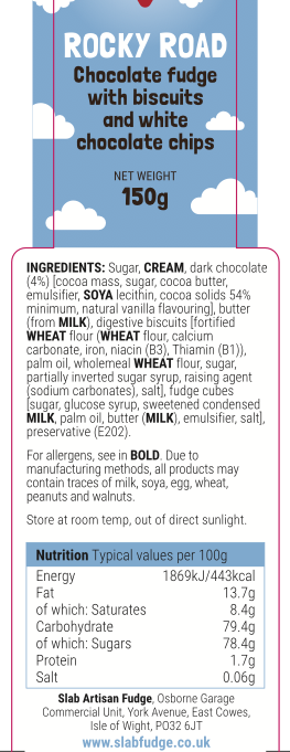 Slab Artisan Fudge - Vente Fudges - Dalle de fudge Rocky Road3