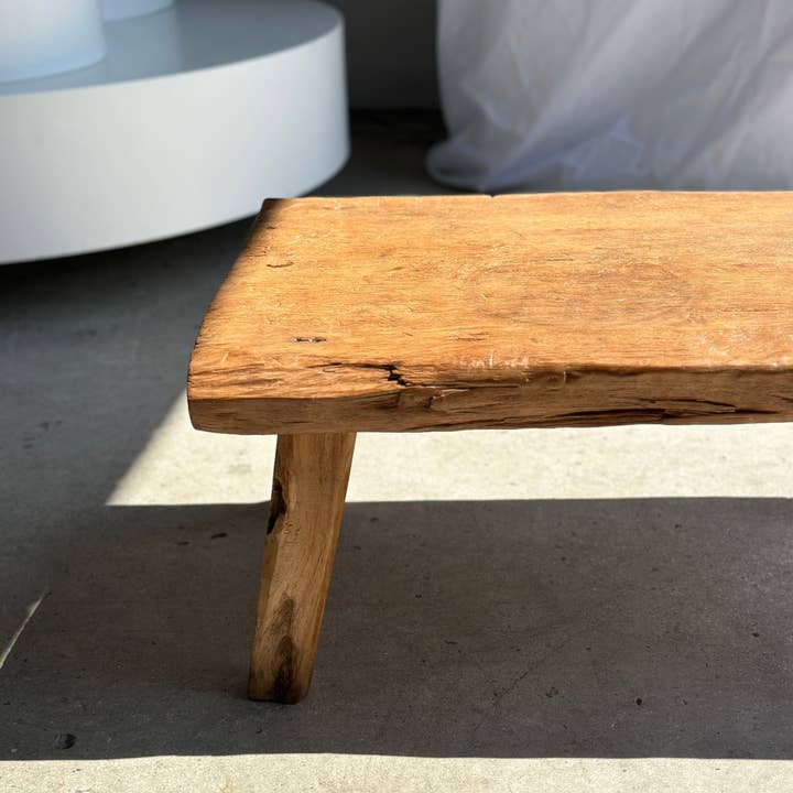 Office Objets - Venta al por mayor Mesas auxiliares - Mesa baja pequeña de teca rubia cuadrúpeda H:30 L:63,5 l:4057