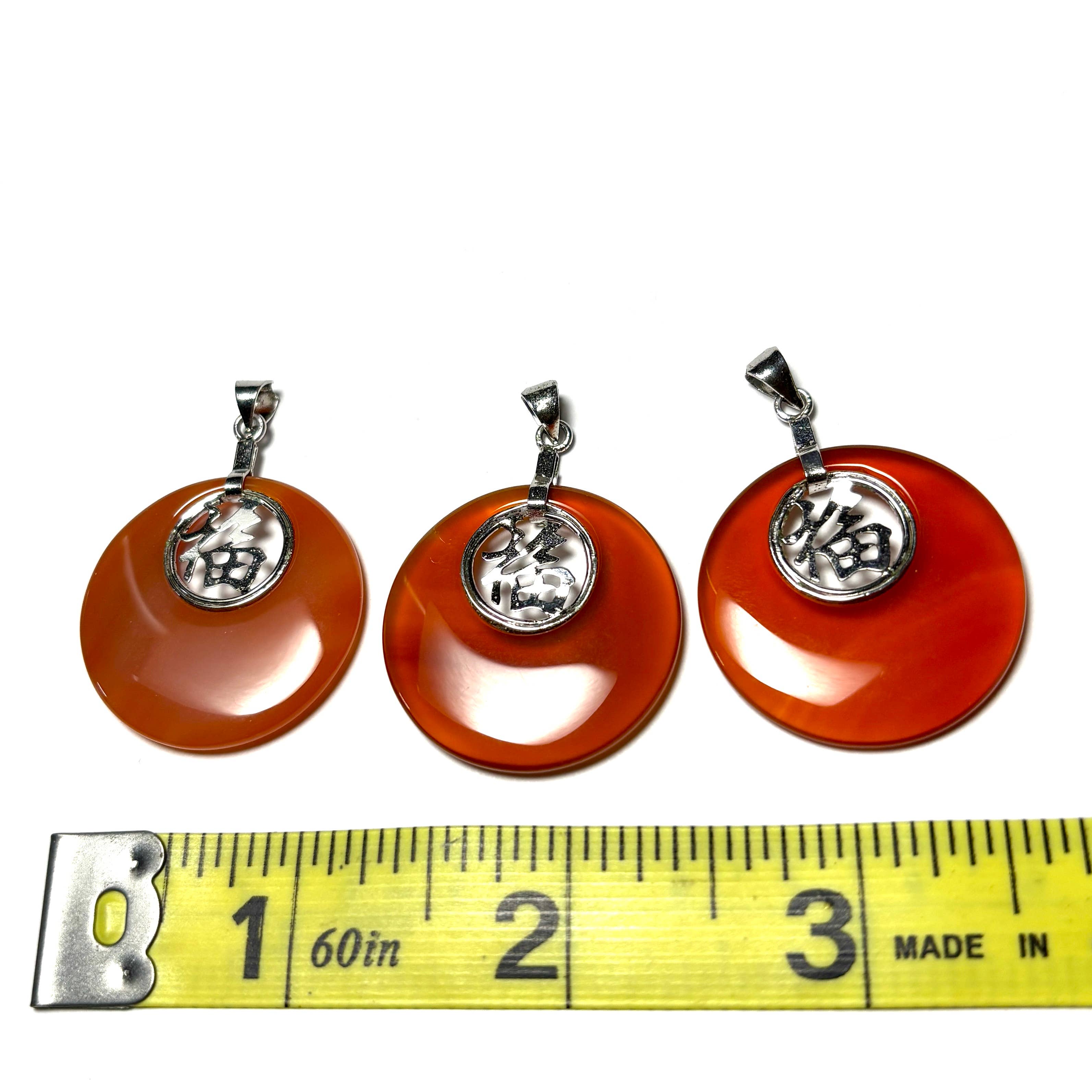 Whitestone Jewelry Co. - Wholesale Individual Charm/Pendant - Vintage 1970s Mandarin Chinese Good Luck Carnelian Pendant5