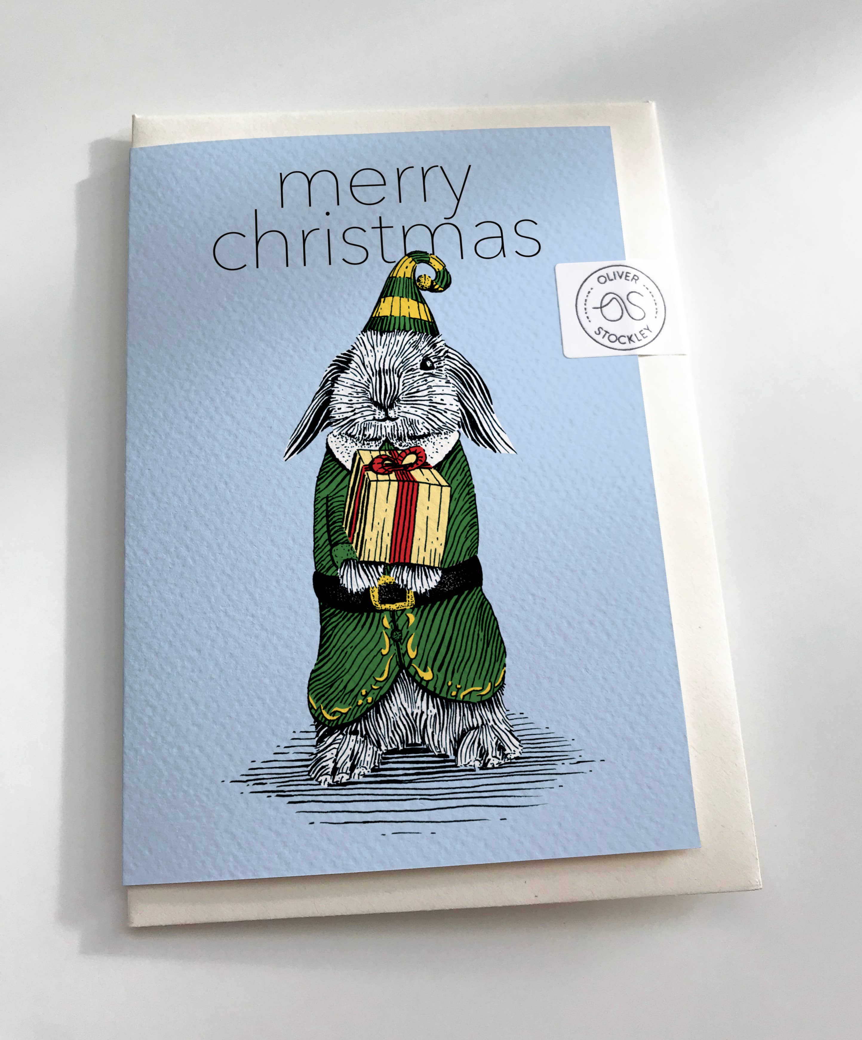 Oliver Stockley - Wholesale Christmas Card - Bunny Elf Christmas Card1