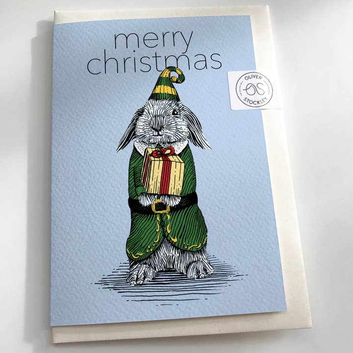 Oliver Stockley - Wholesale Christmas Card - Bunny Elf Christmas Card1