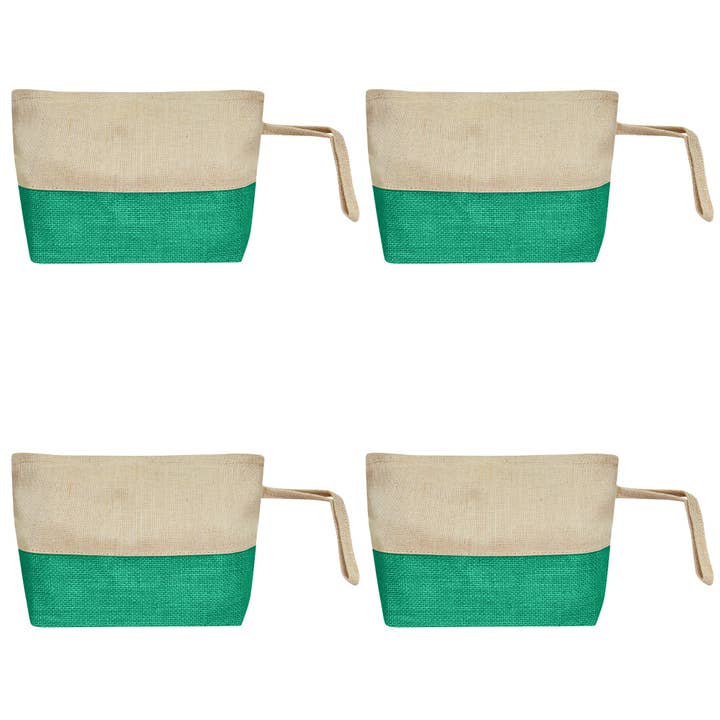 Juco Make-up-Taschen, 4er-Pack Reise-Reißverschlusstaschen zum Verschenken für den Großhandel von ecojutebags