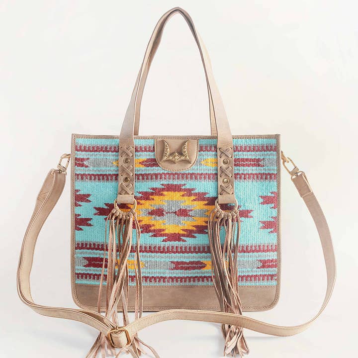 Sac Moyen Fidèle du West Country Turquoise pour la vente par Myra Bag