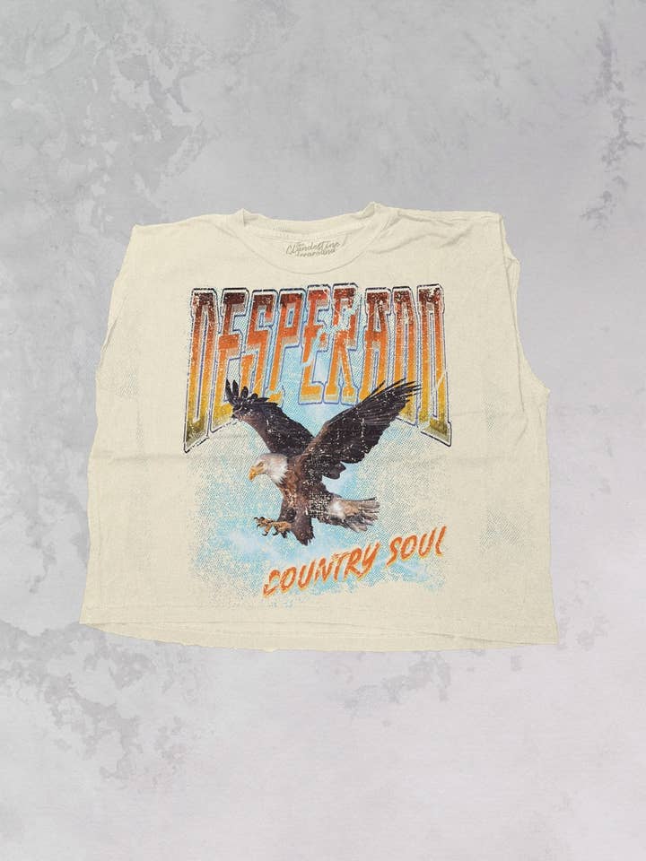 The Clandestine Underground – Großhandel Tanktop – Damen – Desperado, Kurzes Muscle-Tanktop im Western-Vintage-Stil3