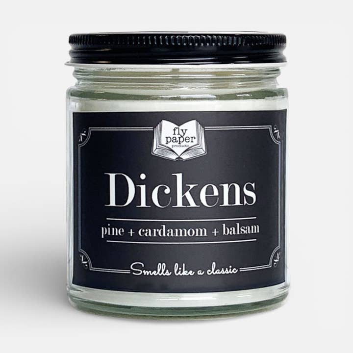 Fly Paper Products - Wholesale Jar/Filled Candle - Dickens 9oz Candle Pine + Cardamom + Balsam0
