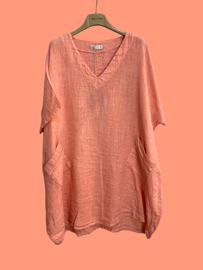 la maison des fibres naturelles - Wholesale Tunic - Women's - Tunic 62804 100% linen made in Italy46