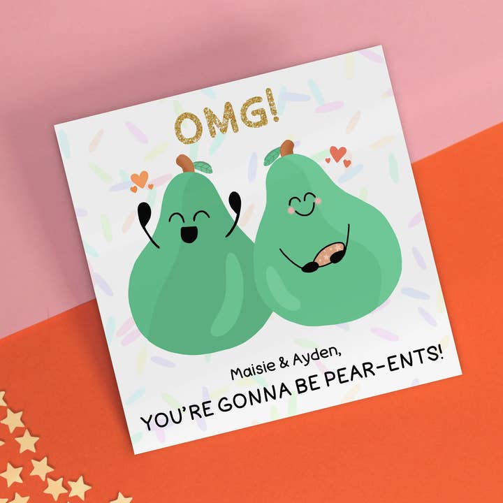 Ihr werdet Bir-ents sein! | Personalisierte Karte für werdende Eltern für den Großhandel von Coffee and a Catfish