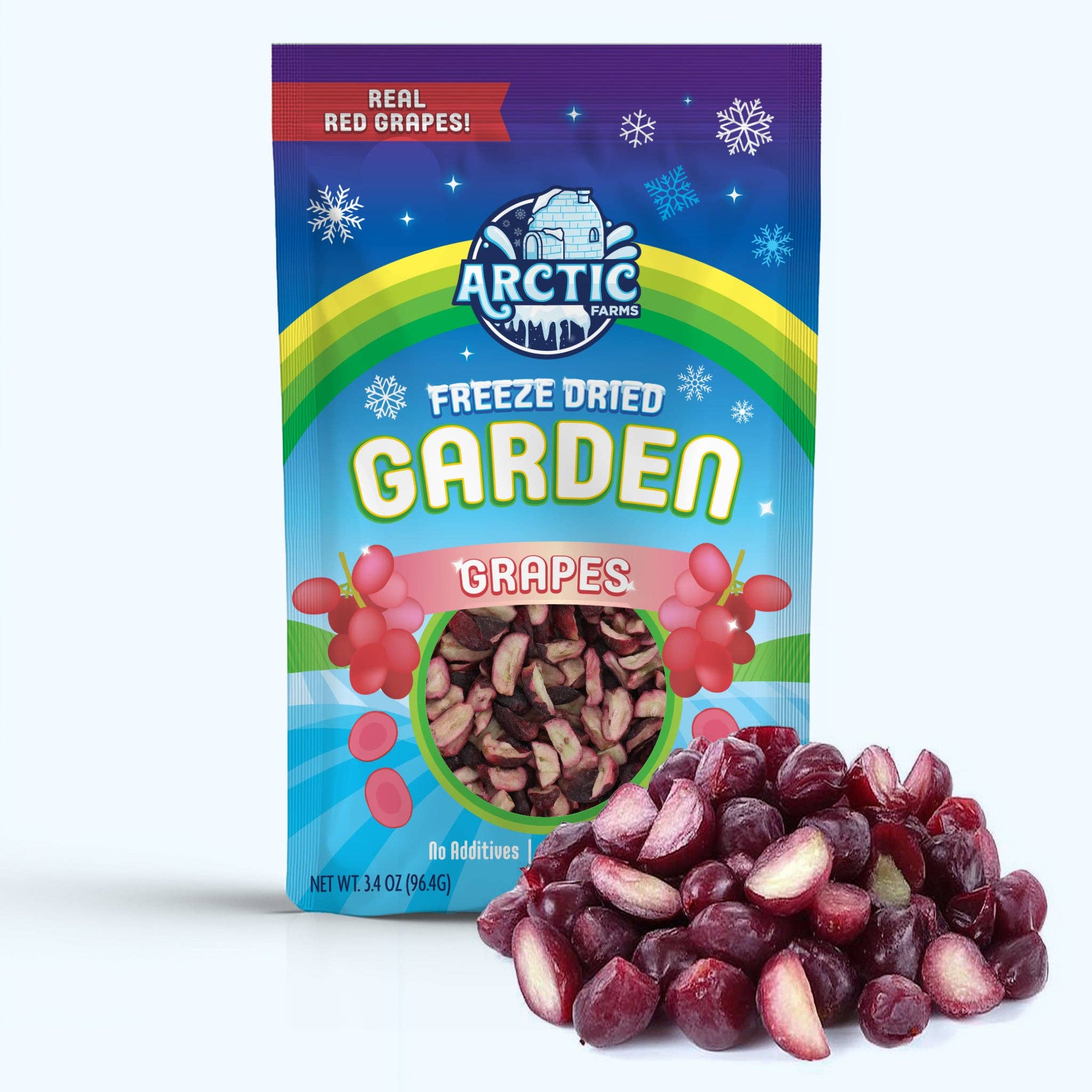 Arctic Farms - Wholesale Dried/Dehydrated Fruit - Arctic Farms Garden Freeze Dried Red Grapes (Real Fruit)0