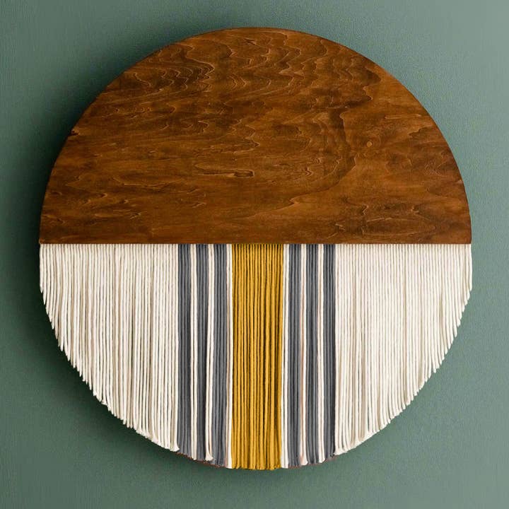 Runde Faserkunst für Garnwanddekor V54 für den Großhandel von MinhandBros