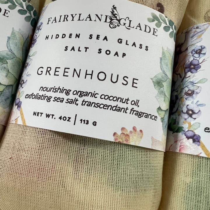 Fairyland Glade - Wholesale Bar Soap - Greenhouse Hidden Sea Glass Sea Salt Soap MADE TO ORDER1