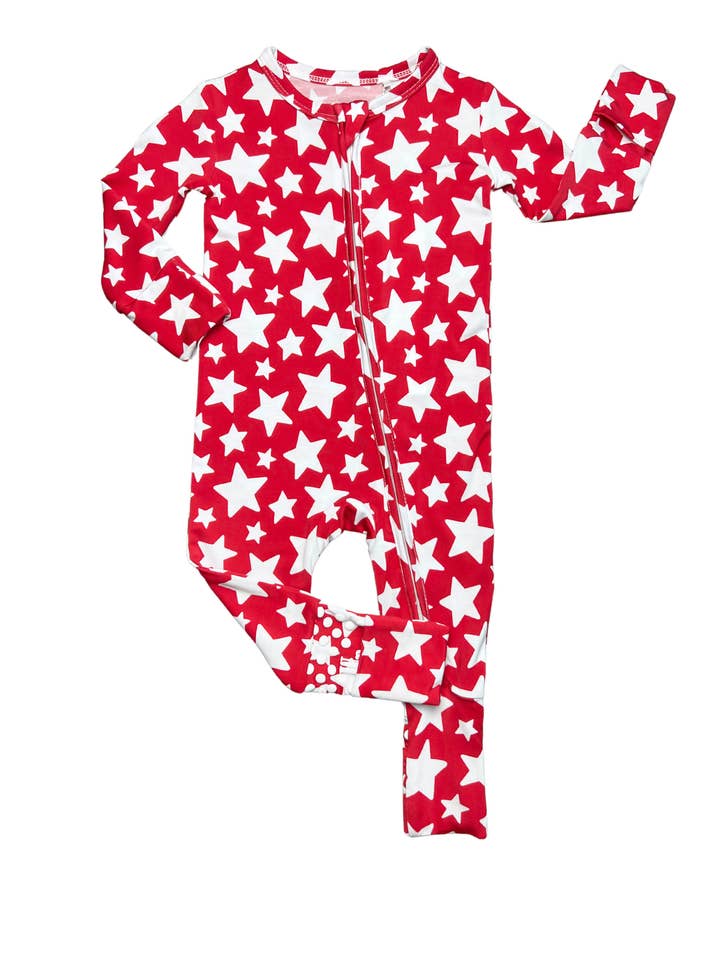 Star Spangled Zip Romper for wholesale by Elle & Mily