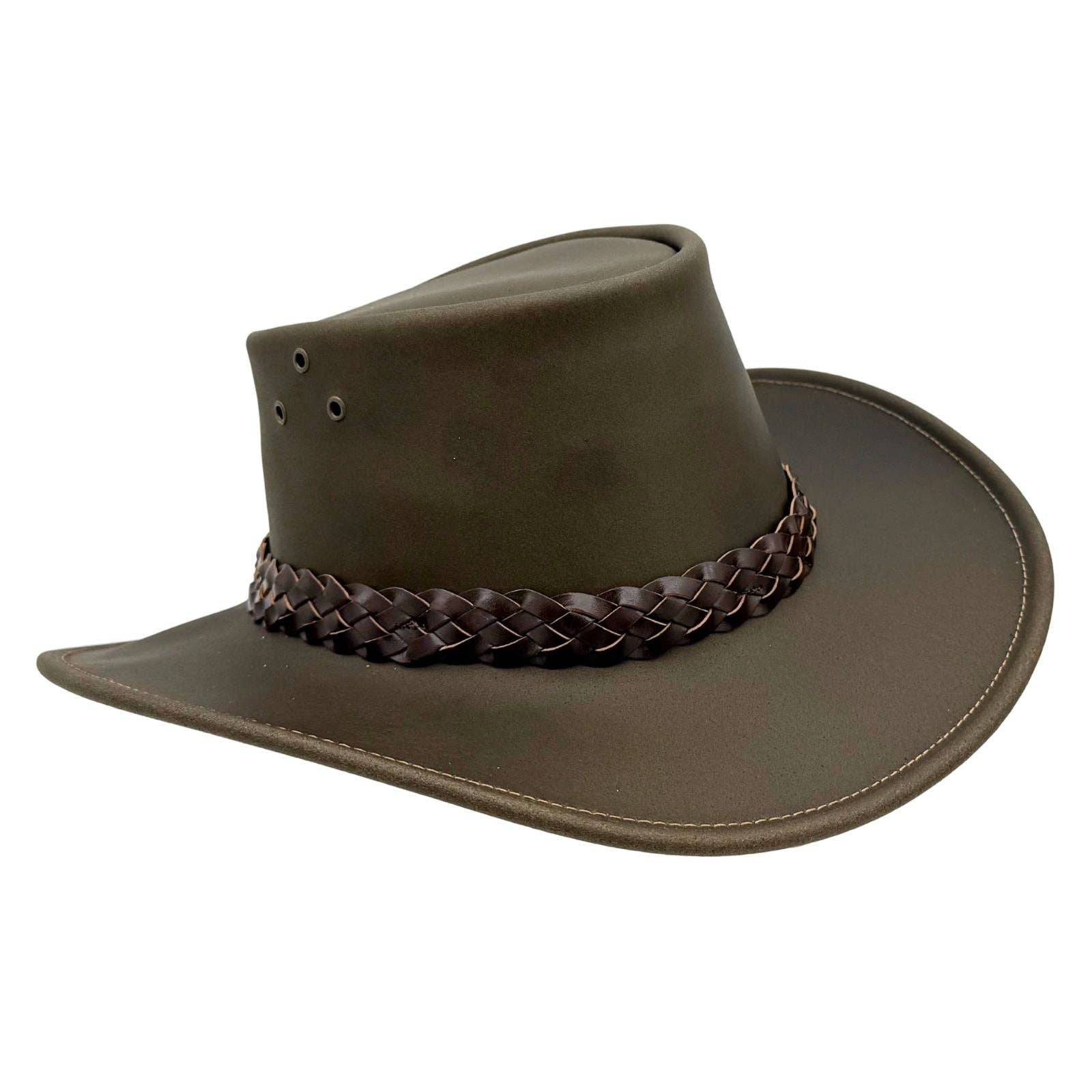 Jacaru Australia - Vente Chapeau de cowboy – unisexe - Chapeau Jacaru 1006 Wallaroo Oil en cuir huilé11
