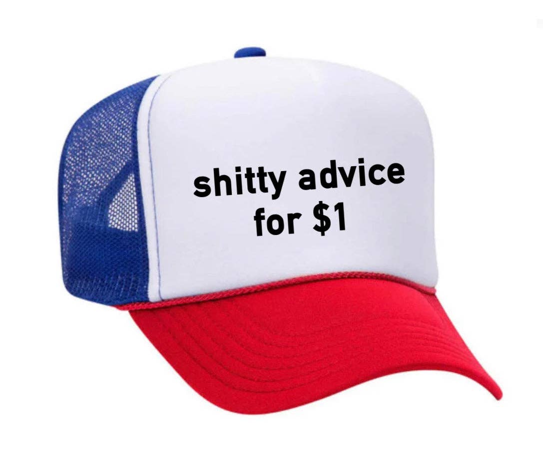 Inappropriate Trucker Hats - Wholesale Trucker Hat - Unisex - Shitty Advice for $1 Trucker Hat8