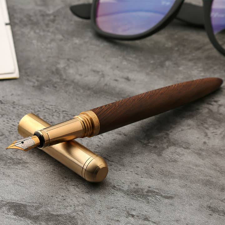 Wood Fountain Pens - Wholesale Pen - Handmade Wood and Brass Fountain Pen | The Hemmingway
