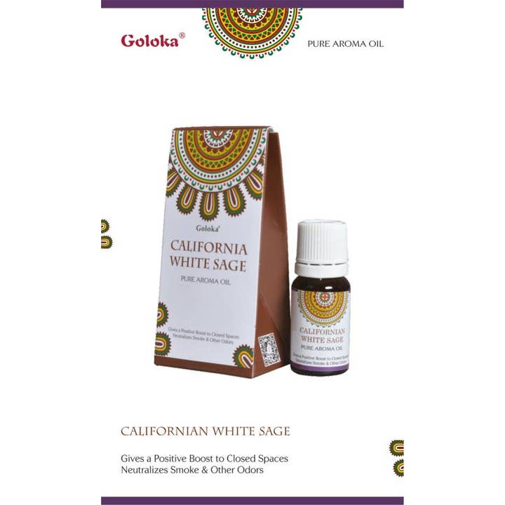 Goloka Californisk Hvid Salvie Aromaolie 10Ml-051 for engroshandel hos International Gifts Ltd.