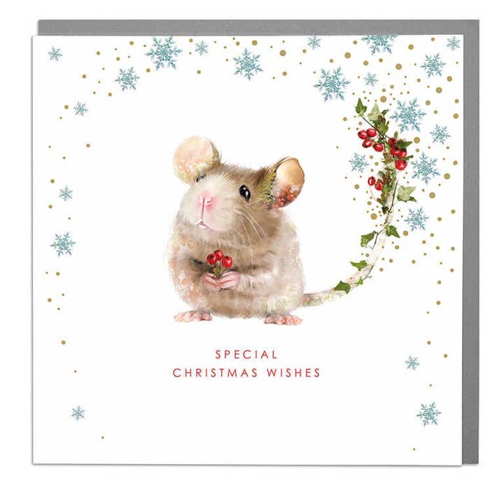 Wildlife Botanical Xmas - Muis- Speciale Kerst voor wholesale door Lola Design Ltd