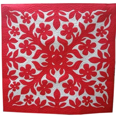 2c Plumeria Design 42" Hawaiian Quilted Wall Hanging for wholesale by DBI Hawaii