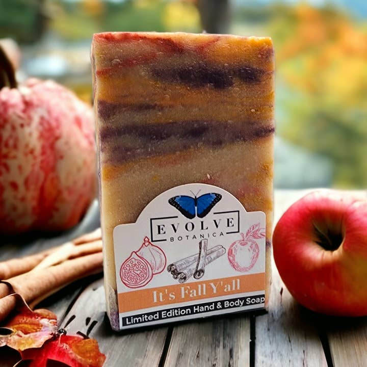 Natural Bar Soap handmade - It's Fall Y'all - Apple, Orange for wholesale by Evolve Botanica