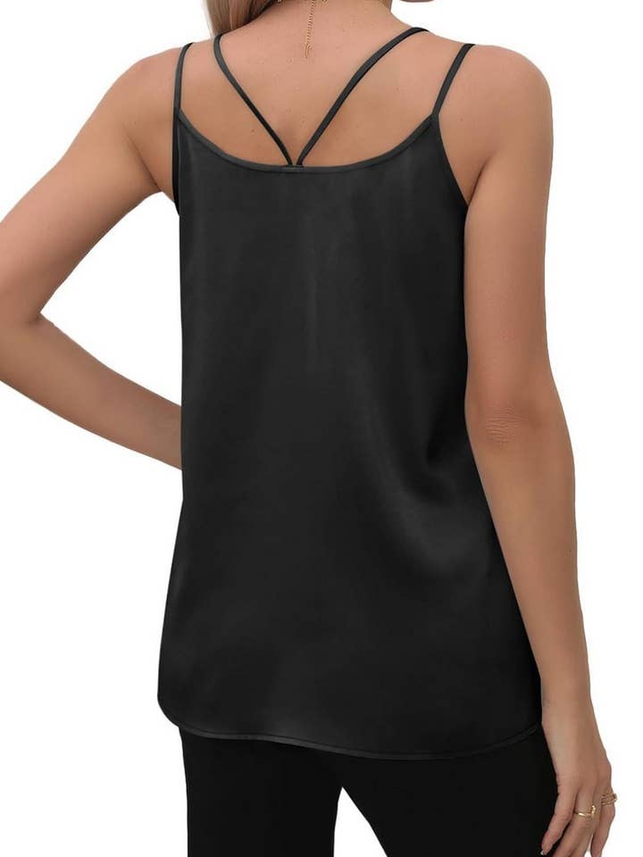 NINEXIS - Wholesale Camisole - Women's - CWTTK0441_SOLID COLOR V-NECK CAMISOLE LOOSE TOP2