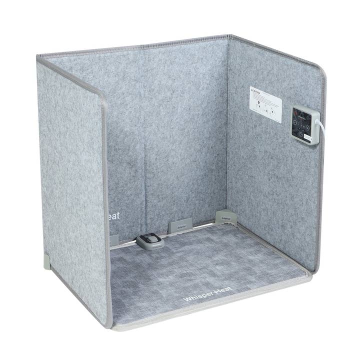 WHISPERHEAT Ensemble Chauffant Sous Bureau & Tapis de Sol - Silencieux et Économe en Énergie - Chauffage Personnel Sous Bureau pour Jambes et Pieds - pour Bureau et Maison - avec Thermostat et Minuterie pour la vente par Whisper Heat