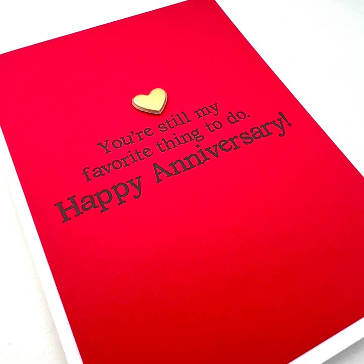 Muddy Mouth Cards - Wholesale Anniversary Card - Anniversary Favorite Thing to Do Card0