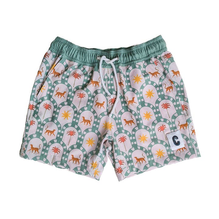 Short de planche à séchage rapide Secret Doorway Sage pour la vente par Cosmo Crew