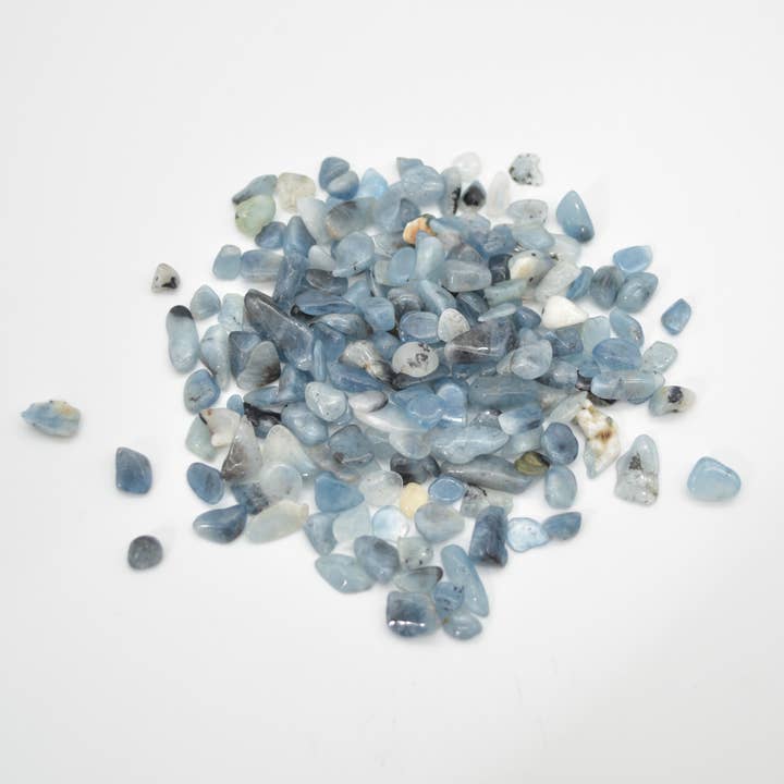 Aquamarine Crystal Chips / Nuggets - 100 Grams for wholesale by Calder Crystals