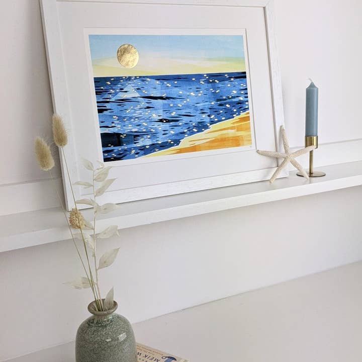 Slow Sunday - Wholesale Art Print - ‘Golden Hour 2’ Beach Scene Fine Art Print4